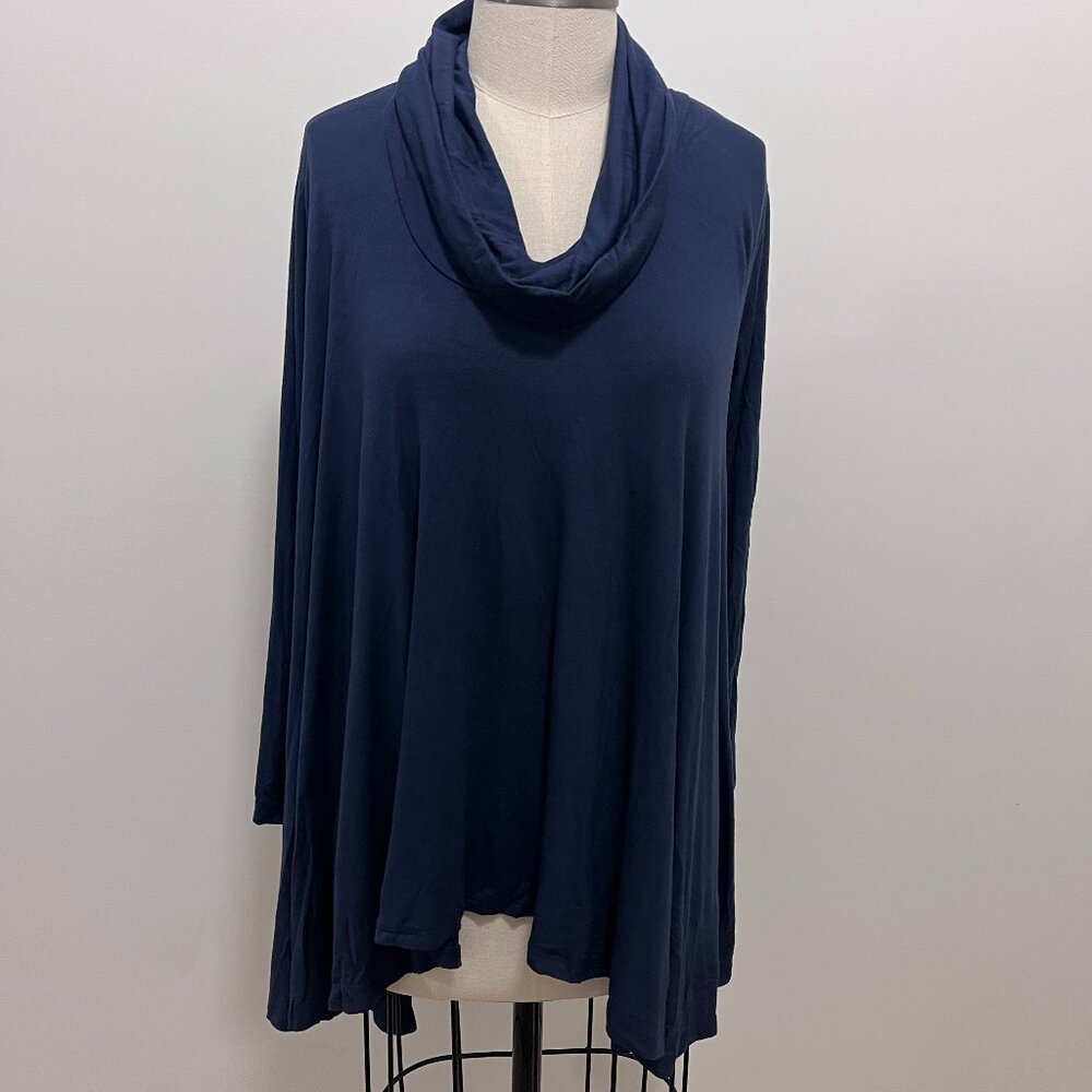 Blue Long Sleeve Flowy Sweater